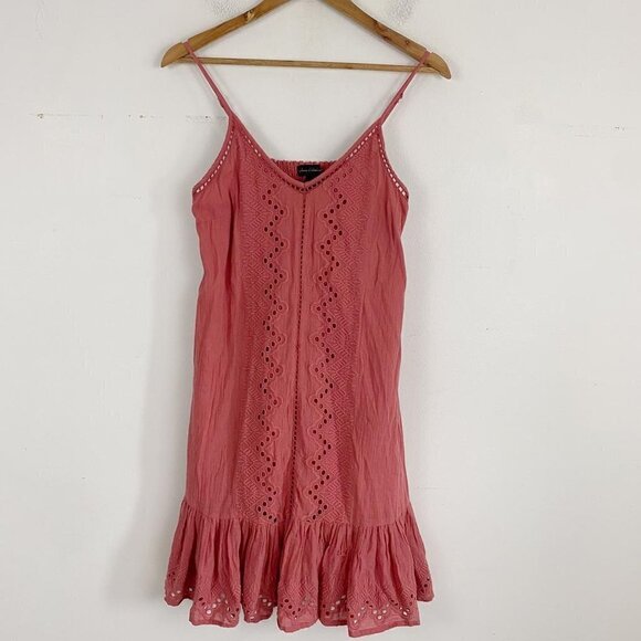 HOUSE OF HARLOW 1960 pink eyelet mini dress - Picture 1 of 6
